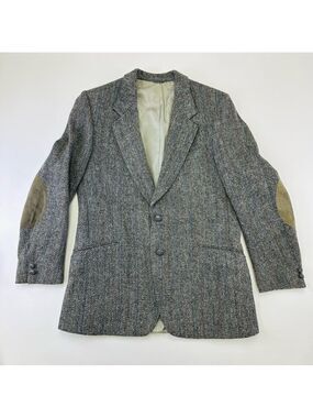 Harris Tweed herringbone sportcoat 42L mens pure wool Heritagecore Classiccore